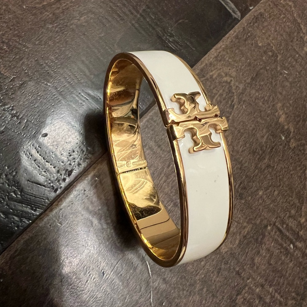 Tory Burch Enamel Logo Bangle Bracelet